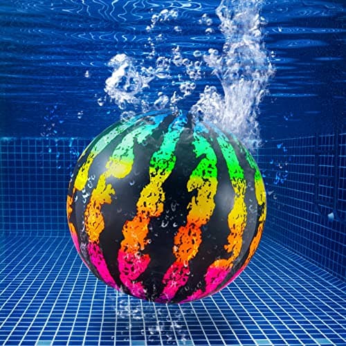 Hiboom 9 Inch Swimming Pool Diving Balls Underwater Pools Toys Ball with Water Filling Adapter for Underwater Passing Dribbling Diving and Pool Games for Teens AdultsWater Color Style