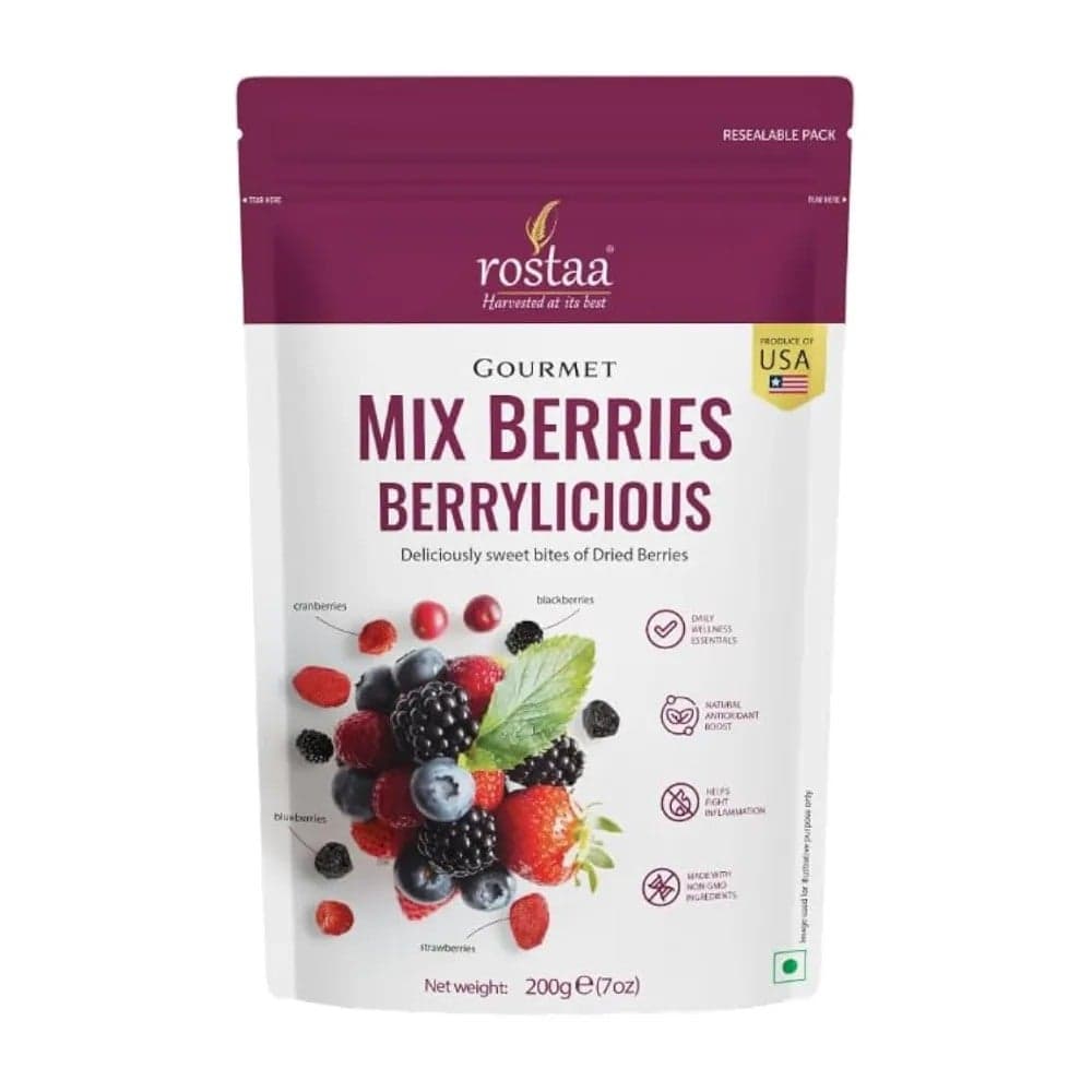 Rostaa Gourmet Mix Berries Berrylicious Delicious Sweet Bites Of Dries Berries- 170gms