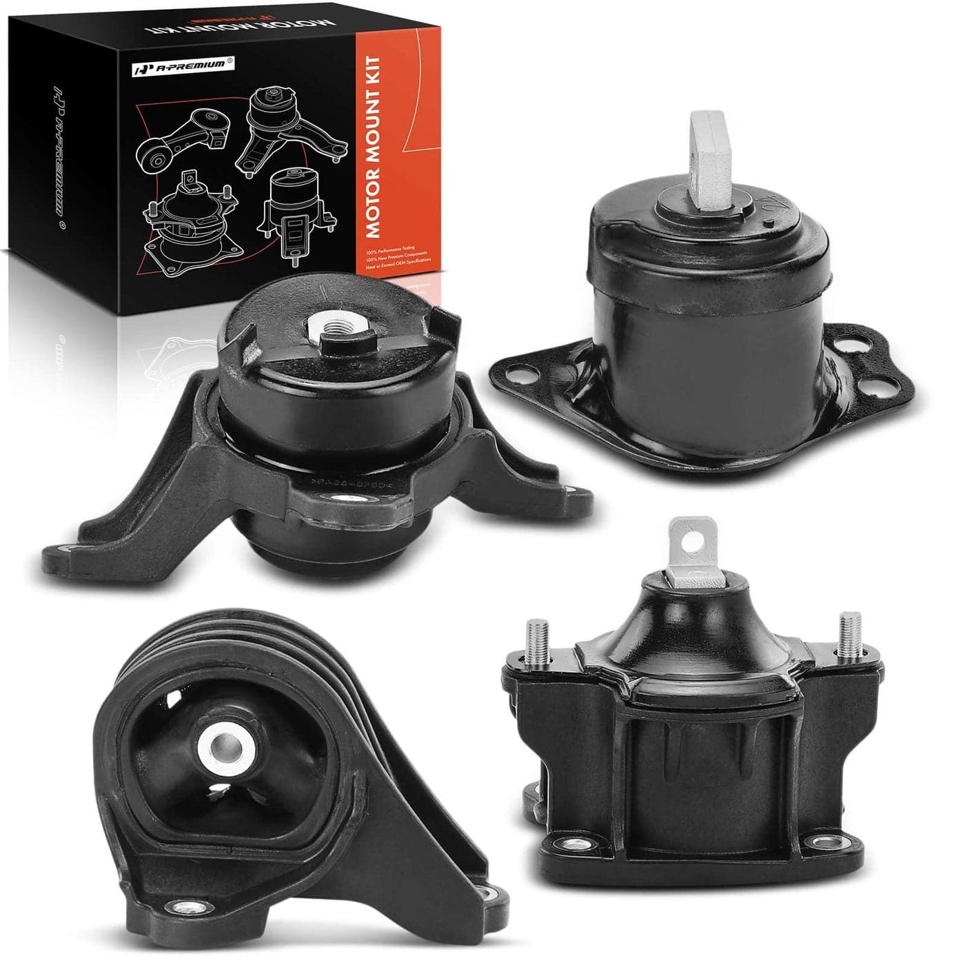 APremium 4PC Set Engine Motor and Transmission Mounts Compatible with Honda Accord 20132017 Acura TLX 20152020 24L Automatic Transmission