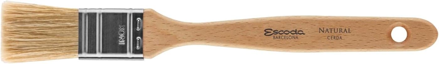 Escoda Series 8146 Artist Oil and Acrylic Paint Brush for Murals Decorative Work Faux Finishing Natural Chungking Hog Bristle Flat Single Thick Bristle Size 18