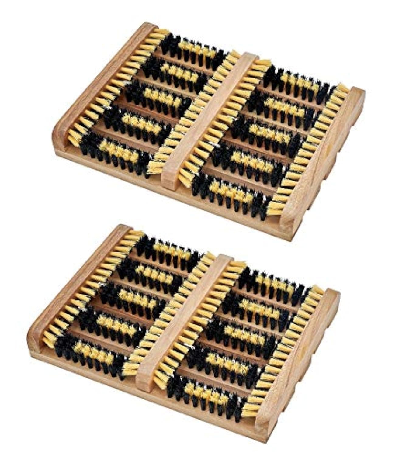 Superio Shoe and Boot Scraper Outside Shoe Scrubber Brush 105 X 14 Inch Cleans Deep Removes All Outdoor Dirt Snow Mud and Sand Construction Hiking Cleaner Wood 2Pack