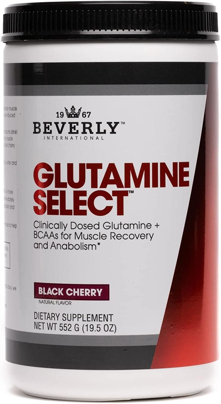 Beverly International Glutamine Select 60 Servings Clinically Dosed LGlutamine and Amino Acid Formula for Lean Muscle and Recovery SugarFree Powder BCAAs