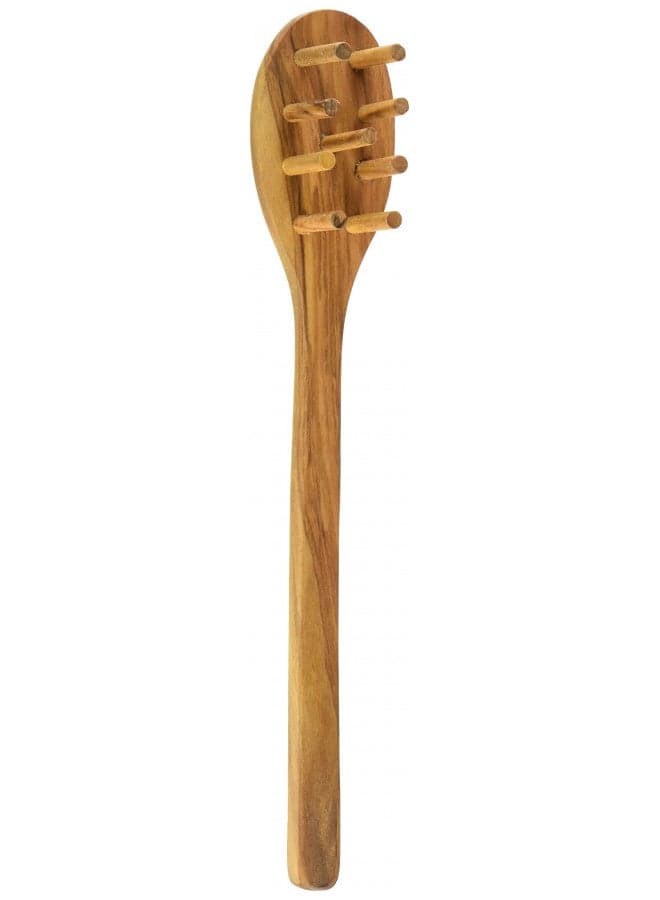 Eddington 50016 Italian Olive Wood Pasta Server, Handcrafted in Europe, Brown, 12-Inches