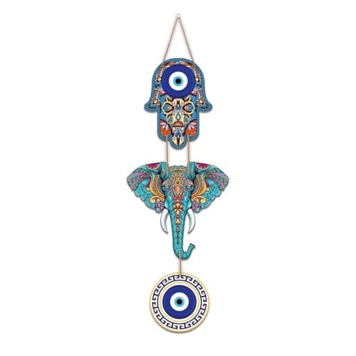 kalayam Works MDF Evil Eye Wall Hanging For Home Décor | Office | Gifting (NIW30)
