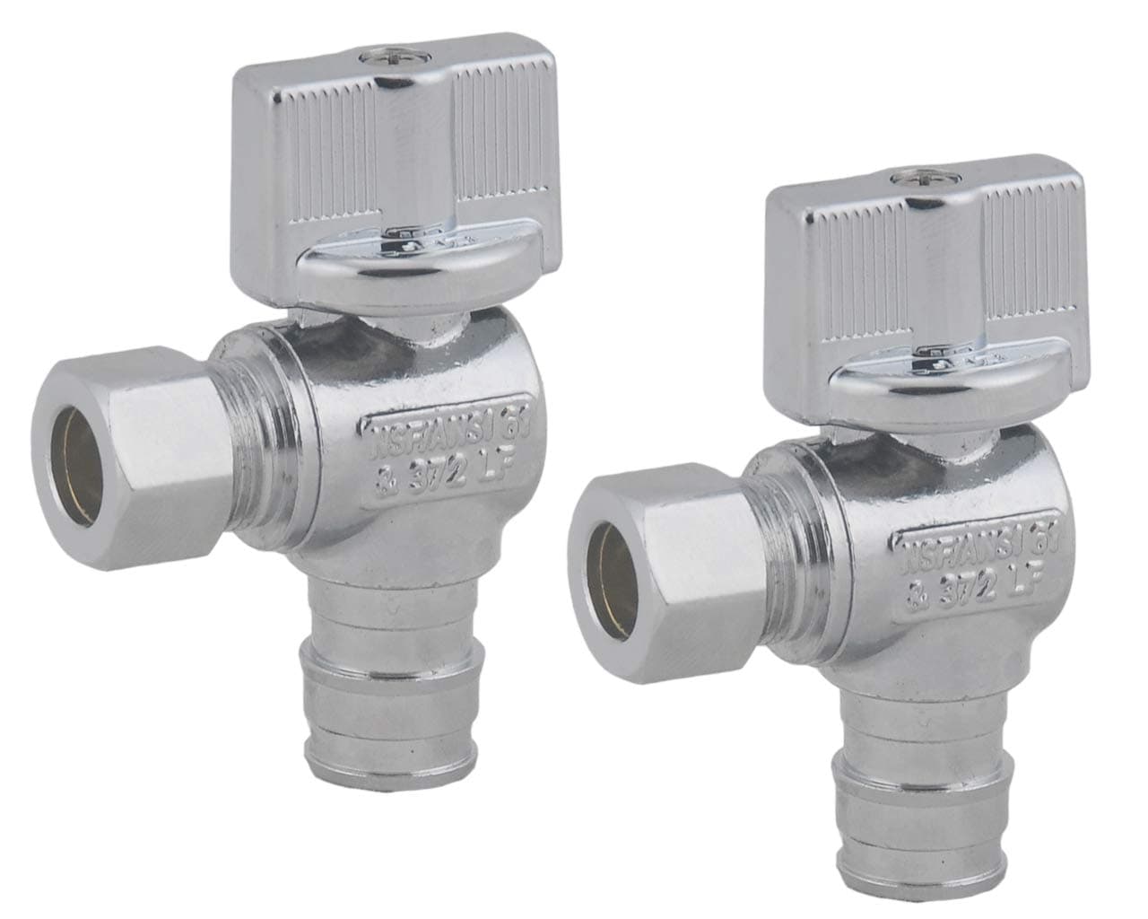 LD Valve 14 Turn Angle PEX A Stop Valve 12in ExpF1960 x 38in OD Proprex Angle Shut Off Valve Quarter Turn Brass Propex Angle Stop Valve