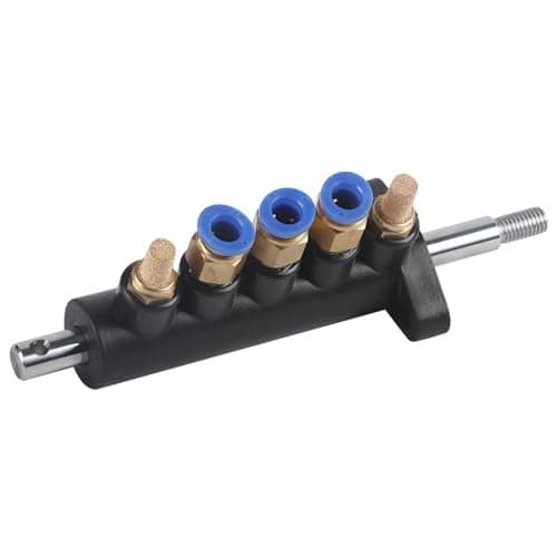 KIMISS Tire Air Control Valve Foot Pedal Valve for Tire Changer Machine, Aluminum Alloy 8mm OD Tubing Connectors Tyre Machine Pneumatic Switch Type A