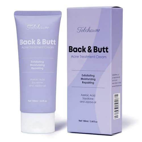 Butt Acne Clearing Treatment Maximum Strength Body Cream for Back Buttocks Thigh Chest Acne Removal Skin Clearing Lotion for Men Women Foaming Cleanser for Bacne Cystic Acne