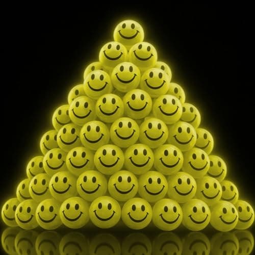 ArtCreativity Glow in the Dark Yellow Smiley Face Bouncing Balls Bulk Pack of 36 1 Inch High Bounce Bouncy Balls for Kids Glowing Party Favors and Goodie Bag Fillers for Boys and Girls