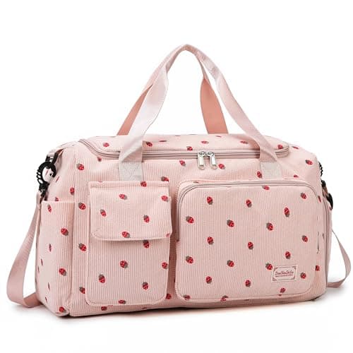 Small Gym Bags for Women Travel Duffle Bag with Shoes Compartment 4 in 1 Carry on Weekender Overnight Bag with Dry Wet Separated Pocket Sport Gym Tote Bag for Yoga Dance Swimming Workout Ballet
