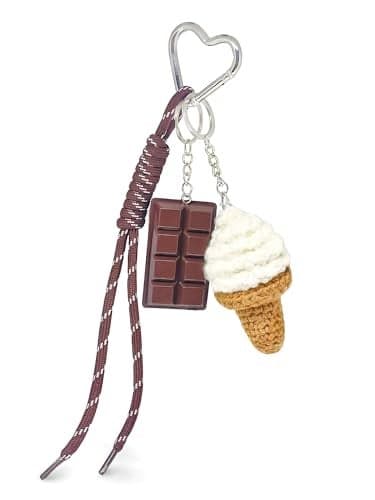 Joedy Bag Charms for Women Handbags, Purse Charms for Women, Cute Keychains for Backpacks, Kawaii Bag Charm(Ice cream)