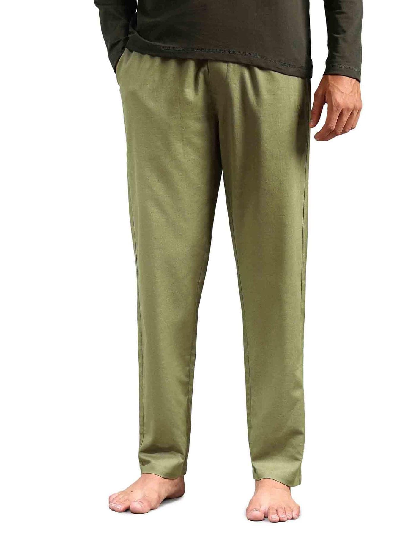 U.S. Polo Assn. Relaxed Fit Cotton Linen OELP8 Lounge Pants - Pack Of 1 (Sage)