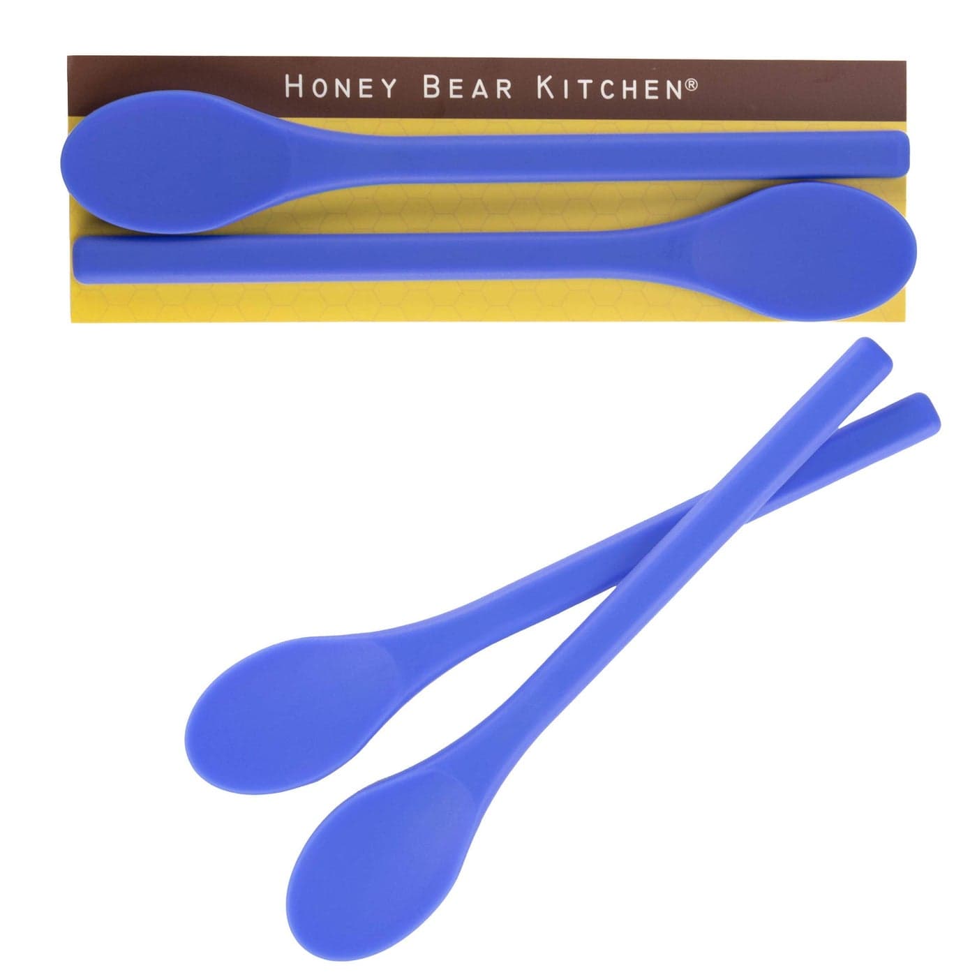 Honey Bear Kitchen Silicone Stirring Spoon (Set of 2, Honey Bear Brown) for Coffee & Tea