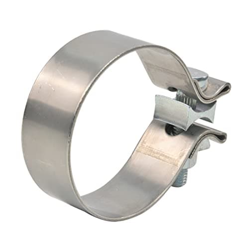 Elifecenter Universal ID 35 inch Exhaust Clamp Stainless Steel 312 inch Narrow Band Lap Joint Clamp