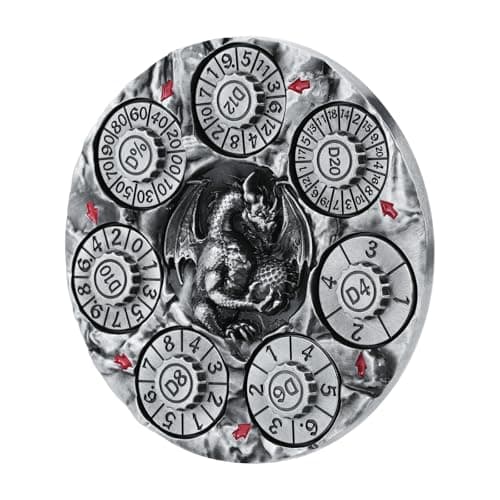 GU BEI TE Spinner DND DiceMetal DD Dice Set with Gift Box for Role Playing Games DND RPG MTG Table GameAncient Nickel