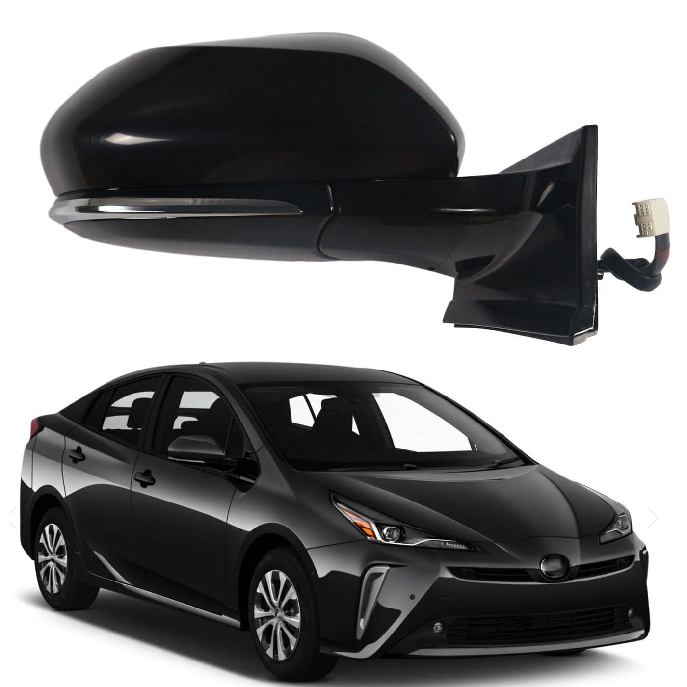 Marretoo for TOYOTA PRIUS Side Mirror Assembly 2016 2017 2018 20192024 Power Heated BSMBlind Spot Monitoring Replacement TO1320357 for TOYOTA PRIUS Accessories Passenger SideRH