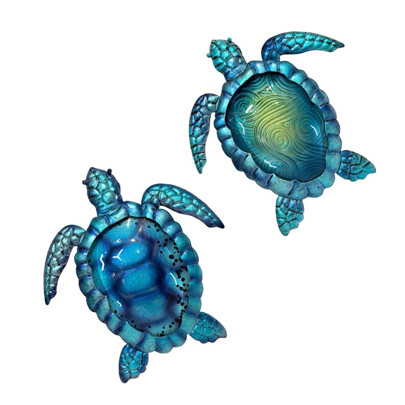 LIFFY Metal Turtle Wall Art Decor Ocean Wall Hanging Coastal Wall Sculptures Beach Theme Wall Decoration for Indoor Outdoor Bathroom Beach Garden Pool 10 2 pcs