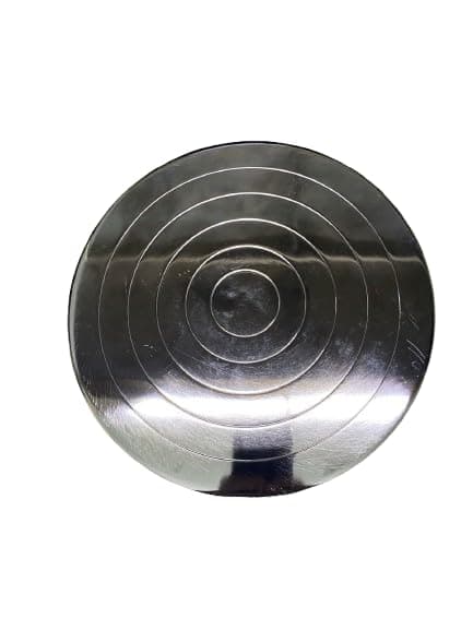 Professional Bakeware Stainless Steel Cake Decorating Turntable, Round Display Stand with 360-Degree Rotating Base, Silver Metallic Finish, Anti-Slip Base, 30 x 32 cm