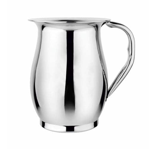 The Indian Aura Stainless Steel Supermo Water Pitcher 2 Litre | Water Jug Without Lid | Food Grade Rust Proof Easy to Pour Steel Serving Water Jug, hot Cold Water ice Tea Wine Coffee Milk and Juice.