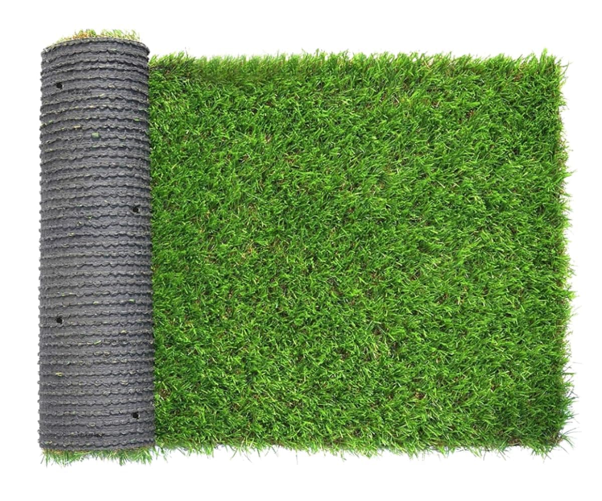Purav Light Artificial Grass Carpet (1.5 x 11 Feet) | 35mm High Density Premium Turf Mat for Balcony, Garden & Home Decor | Dust & Waterproof, Skin Friendly – Green