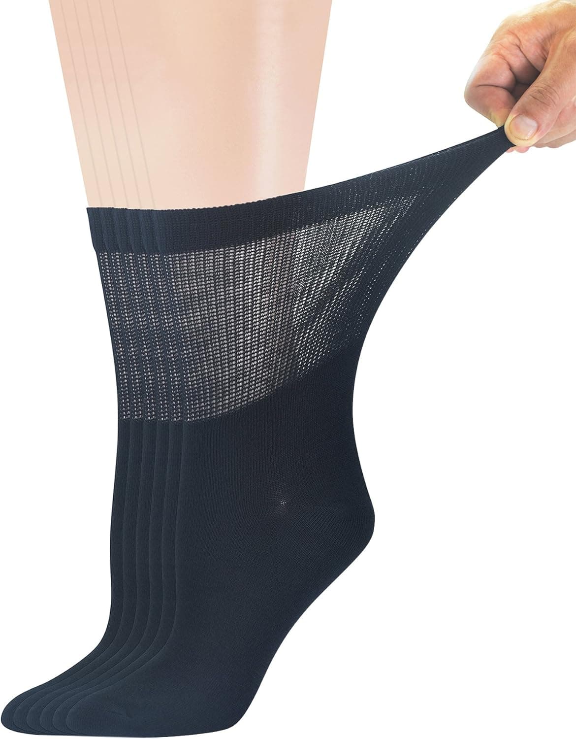 Yomandamor Womens Diabetic Crew Socks With Seamless Toe6 Pairs Size 911