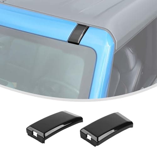 Linskip Windshield Pillar Accessory Replacement Fit for 2021-2025 Ford Bronco & Bronco Raptor Accessories, A-Pillar Base Emblem Cover Trim for 2/4 Door Bronco Accessories(Gloss Black)