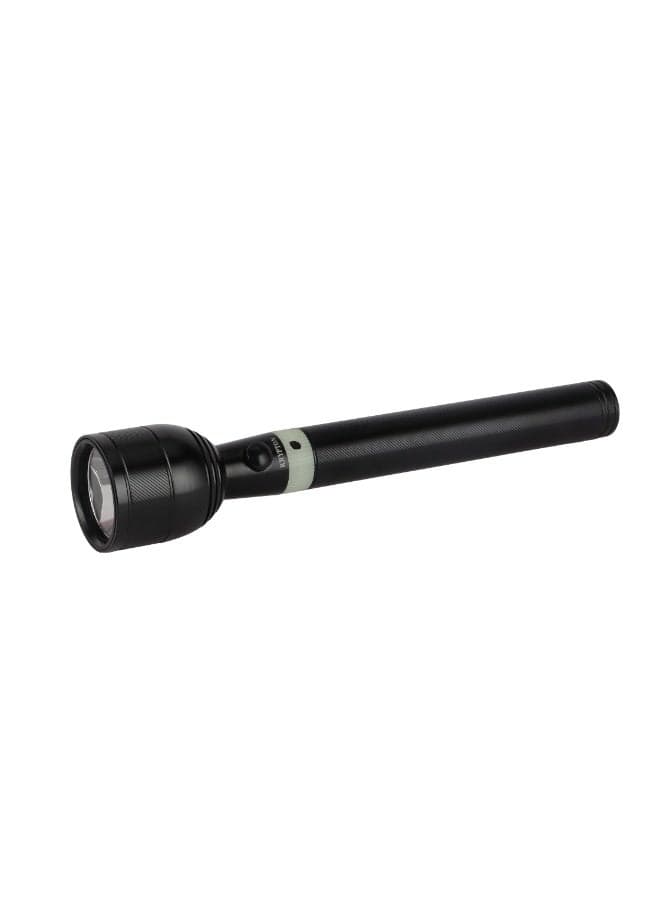 Krypton Rechargeable LED Flashlight KNFL5027 – Microchip LED Triple Booster, Aluminum Housing, Long-Range, Indoor & Outdoor Torch, Black