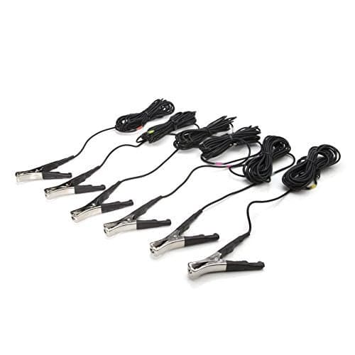Steelman Replacement Clamp Microphones for ChassisEAR Electronic Squeak and Rattle Finder Auto Diagnostics Tool, 6-Pack, 16-Foot Cables, Color-Coded Leads