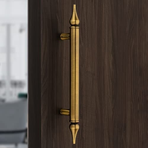 Plantex Heavy Duty Main Door Handle/14 Inch Door Handle for Main Door/Pull-Push Handle for Wooden/Glass Door/3 Years Warranty Pack of 1 (Brass Antique)