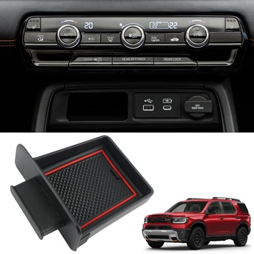 Qlhshop Storage Drawer Tray with Handle for 2026 Honda Passport Trailsport Elite/2025 2024 2023 Honda Pilot Center Console Organizer Accessories Extra Storage (Not for Ridgeline)