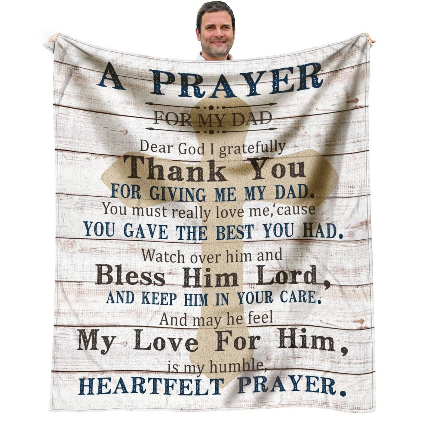 AIYUBOFUN Dad Blanket Birthday Gifts for Dad from Daughter Son Birthday Presents for Dads Father Birthdays Gifts to My Dads Throw Blanket 60 x 50 inch