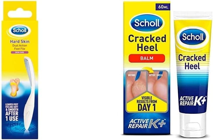 Scholl Hard Skin Double Action Footfile Cracked Heel Repair Cream Active Repair K 60 ml Pack of 1