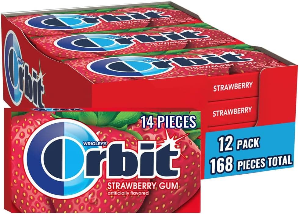 Orbit Strawberry Sugarfree Gum - 12 Pack