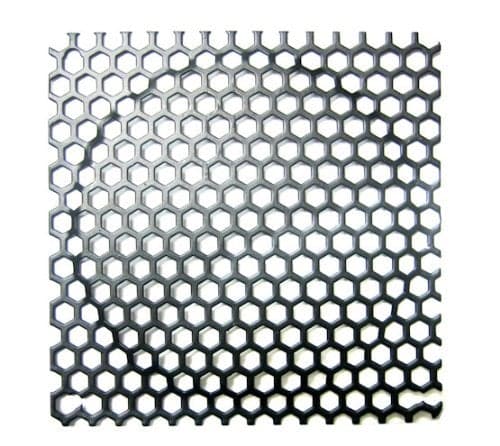 140mm Steel Mesh Filter Grill w/large Honeycomb 6mm holes - Black