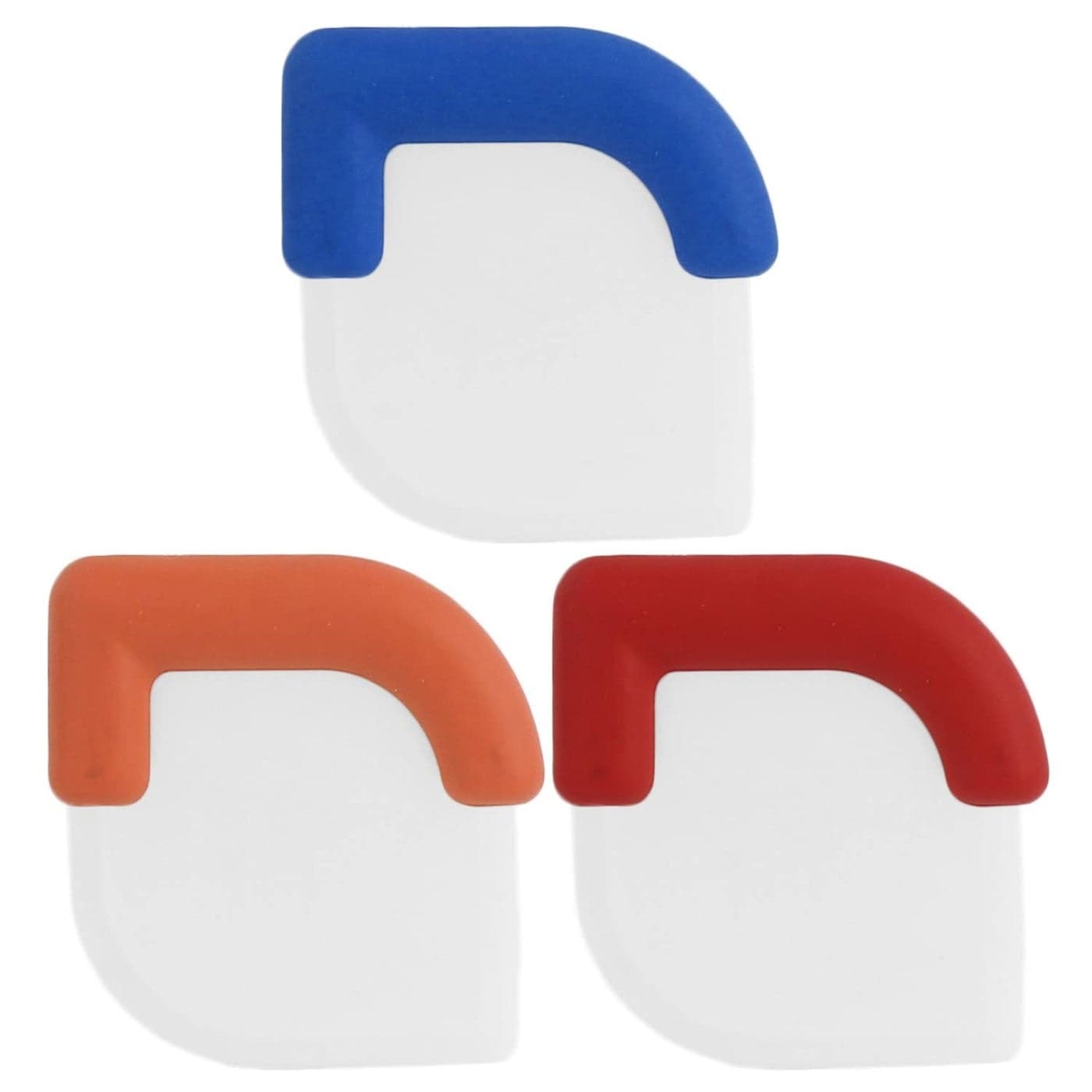 Handy Housewares Durable 3 Nylon Plastic Pan Scraper Tool with AntiSlip Handle Random Color 3pack
