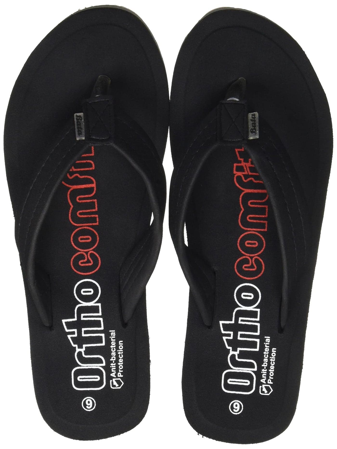Bata Orthoaw16 - Ln Men's Black Flip Flops - 8 UK (8716132)