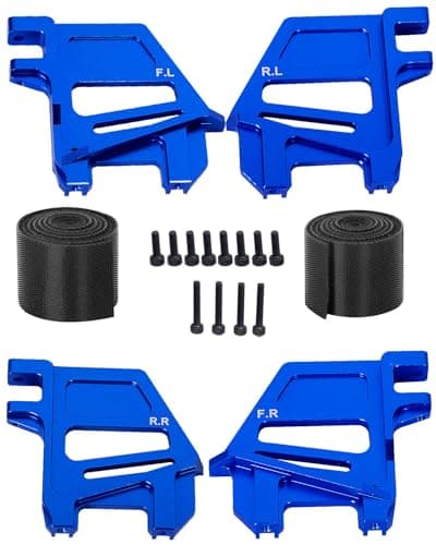 hopsupRC RC Straps Tall Battery HoldDowns Upgrades Part for XMaxx 6S 8SAluminium Tall Battery Holder Mount Hold Down Hops UpNavy Blue