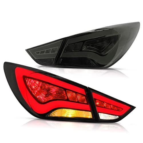 VLAND LED Tail Lights Compatible for Hyundai Sonata i45 YF 6th Gen Sedan 2011 2012 2013 2014, Smoked lens style, Not For Factory LED version, Halogen version only
