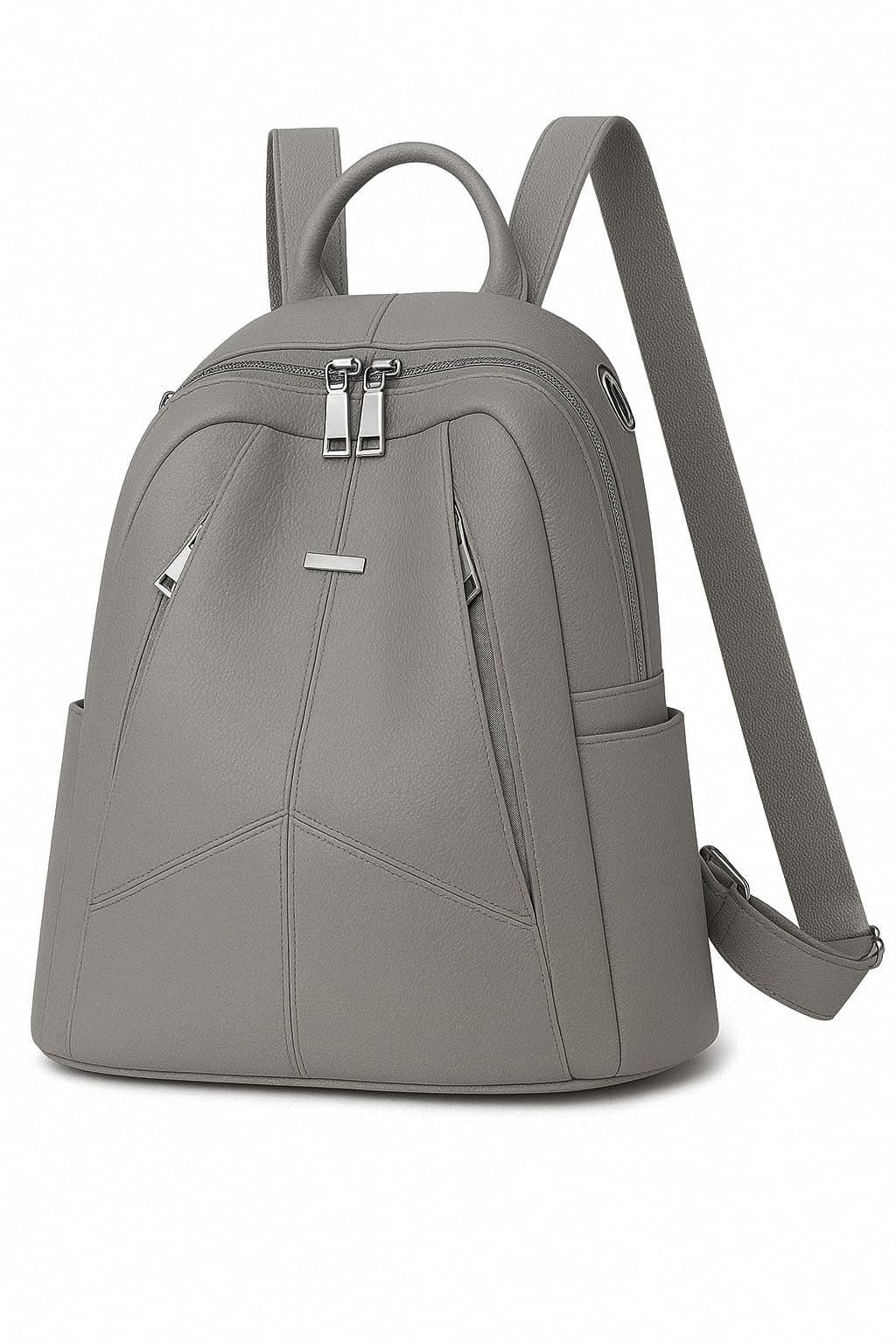 ProArch Anti-Theft Cross Leather Backpack & Purse for Women | Shoulder Bag for Women and Girls | College Bag for Girls | Multipurpose Travel backpack| Durable | Convertible (DarkGrey)
