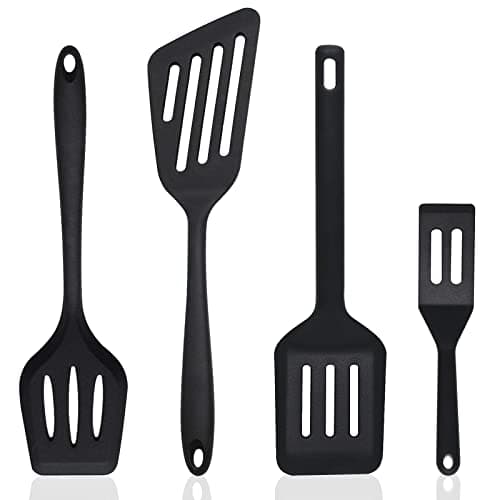 Pharamat Silicone Spatula Set of 4, Spatula Turner for Kitchen, Slotted Fish Turner for Eggs, Pancakes, Omelets