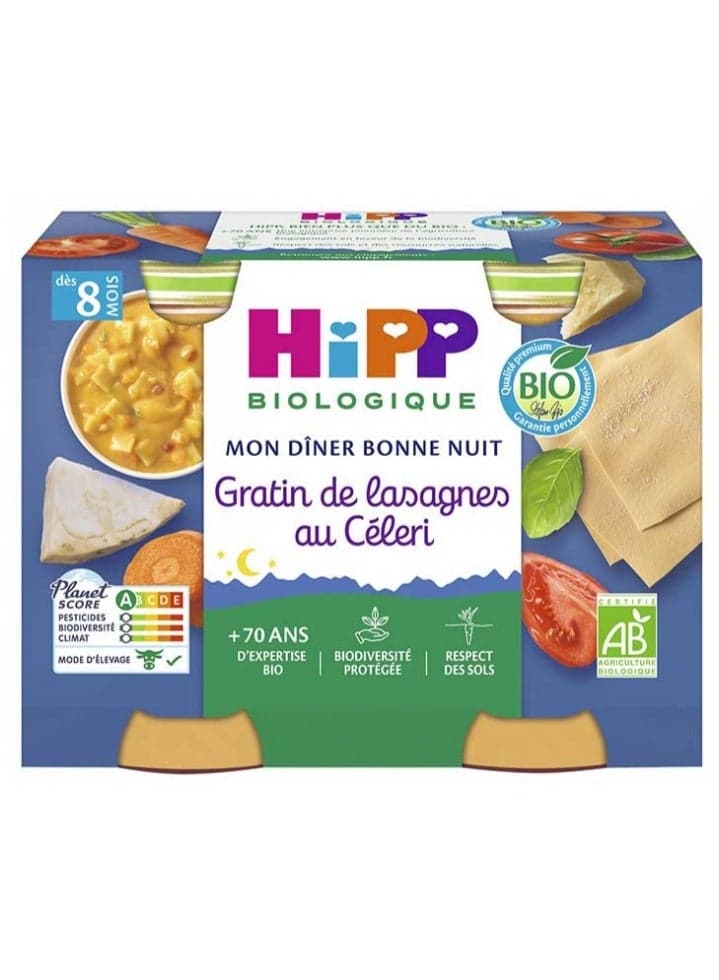 My Good Night Dinner Celery Lasagna Gratin from 8 Months Organic 2 Jars