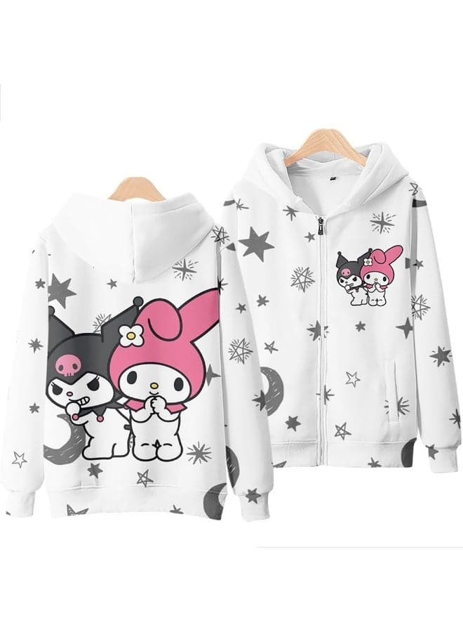 zipper sweater two-dimensional cute and sweet Japanese style jacket as a gift for family and friends