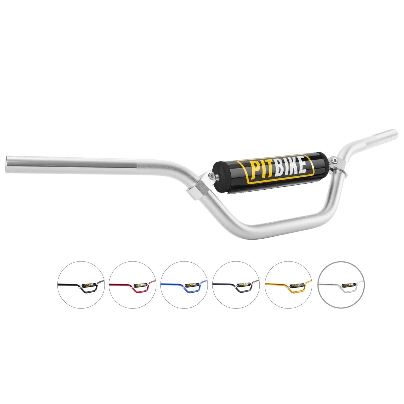 Handlebars 78 Inch for MotorcycleRUTU Upgraded Universal Dirt Bike Handle Bar with Crossbar Pad MidRise Mini Bike Pit Bike Handlebar for Motocross ATV Quad Silver