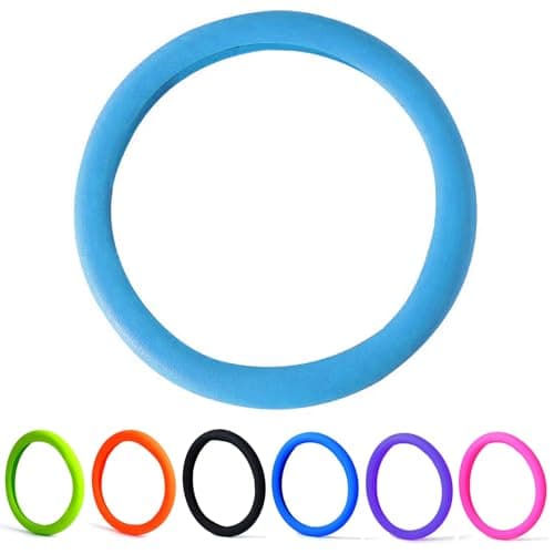 30 Thicker Universal Stretchy Silicone Steering Wheel Cover for 14 15 16 Wheels AntiSlip Grip Enhanced Control for Men Women All Weather Protection Blue