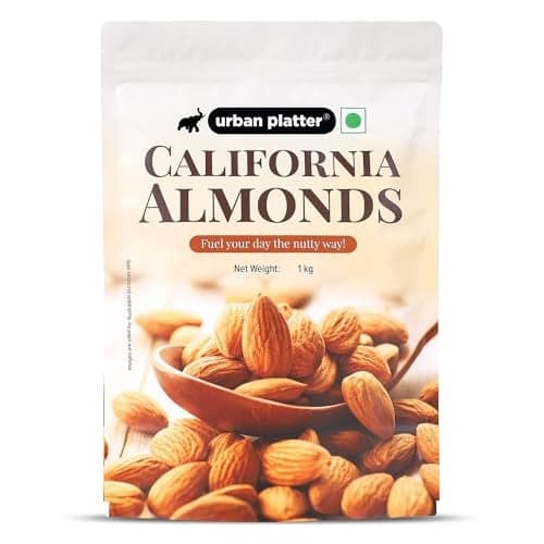 Urban Platter California Almonds, 1 Kg (Rich in Fibre, Rich in Protein)