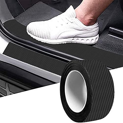 CVANU Door Protector Strip Tape Anti Scratch-Waterproof-Heat Resistant for Universal Car Safe Guard Strip Entry Sill Scuff Tape (2inch-5mtr) Black_C10