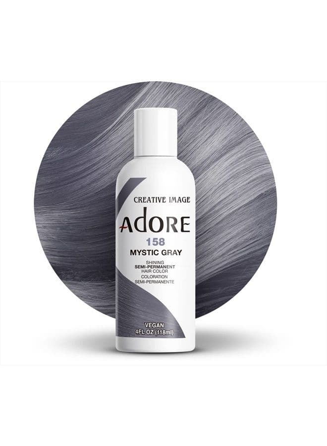 Semi Permanent Hair Color - Vegan and Cruelty-Free Hair Dye - 4 Fl Oz - 158 Mystic Gray (Pack of 1)