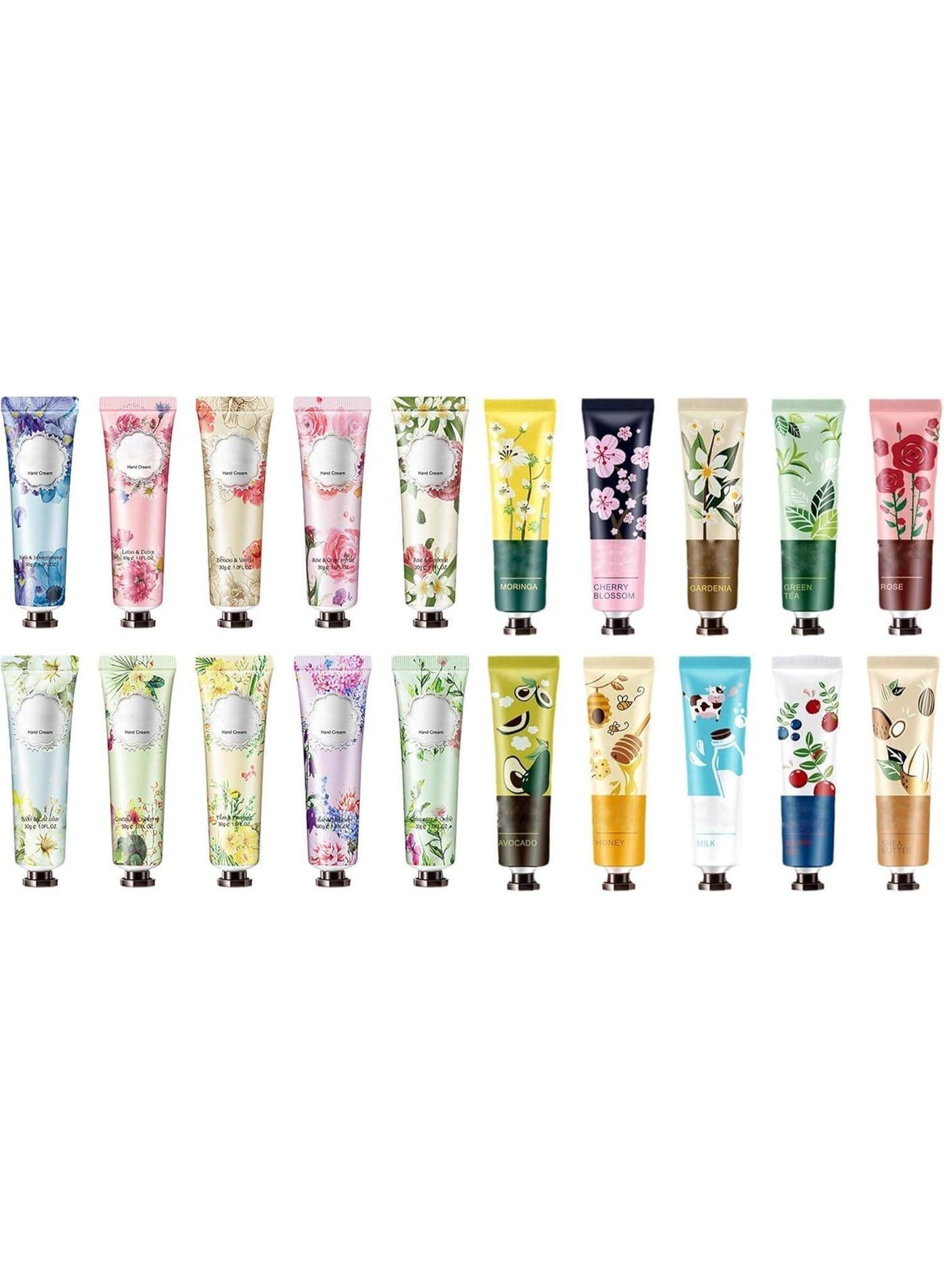 20 Pack Hand Cream for Dry Cracked Hands,Natural Plant Fragrance Hand Lotion Moisturizing Hand Care Cream Travel Gift Set Hand Lotion With Shea Butter And Aloe for Dry Hands, Mom,Mothers Day Gift