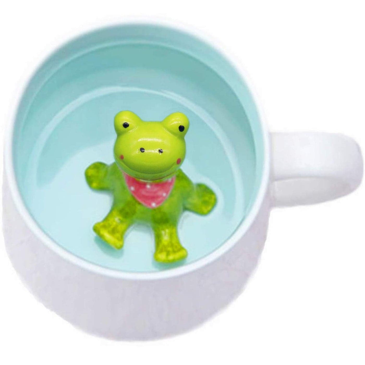luckyse Frog Inside Coffee Mug Porcelain Figurine Mug 3D Ceramic Mugs 13 OZ