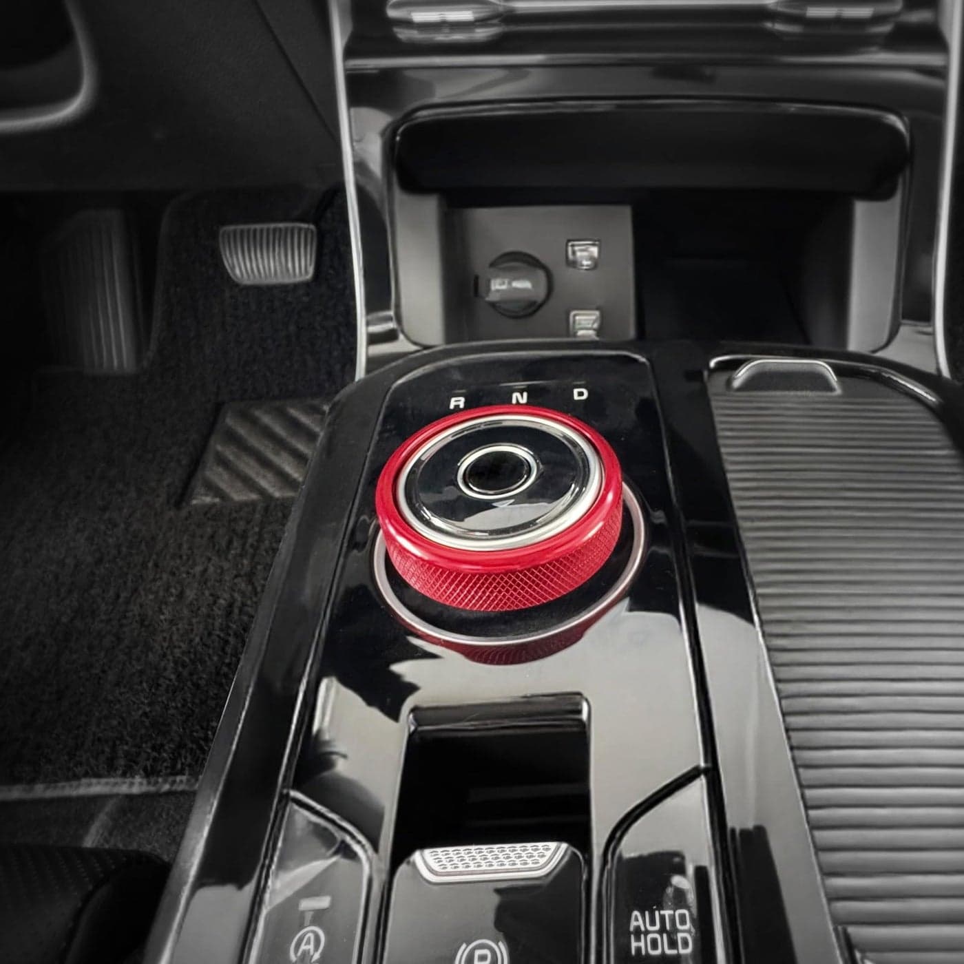 YOUTOOCAR Aluminum Alloy Gear Control Knob Cover Compatible with Kia K5 20212025 Accessories Red