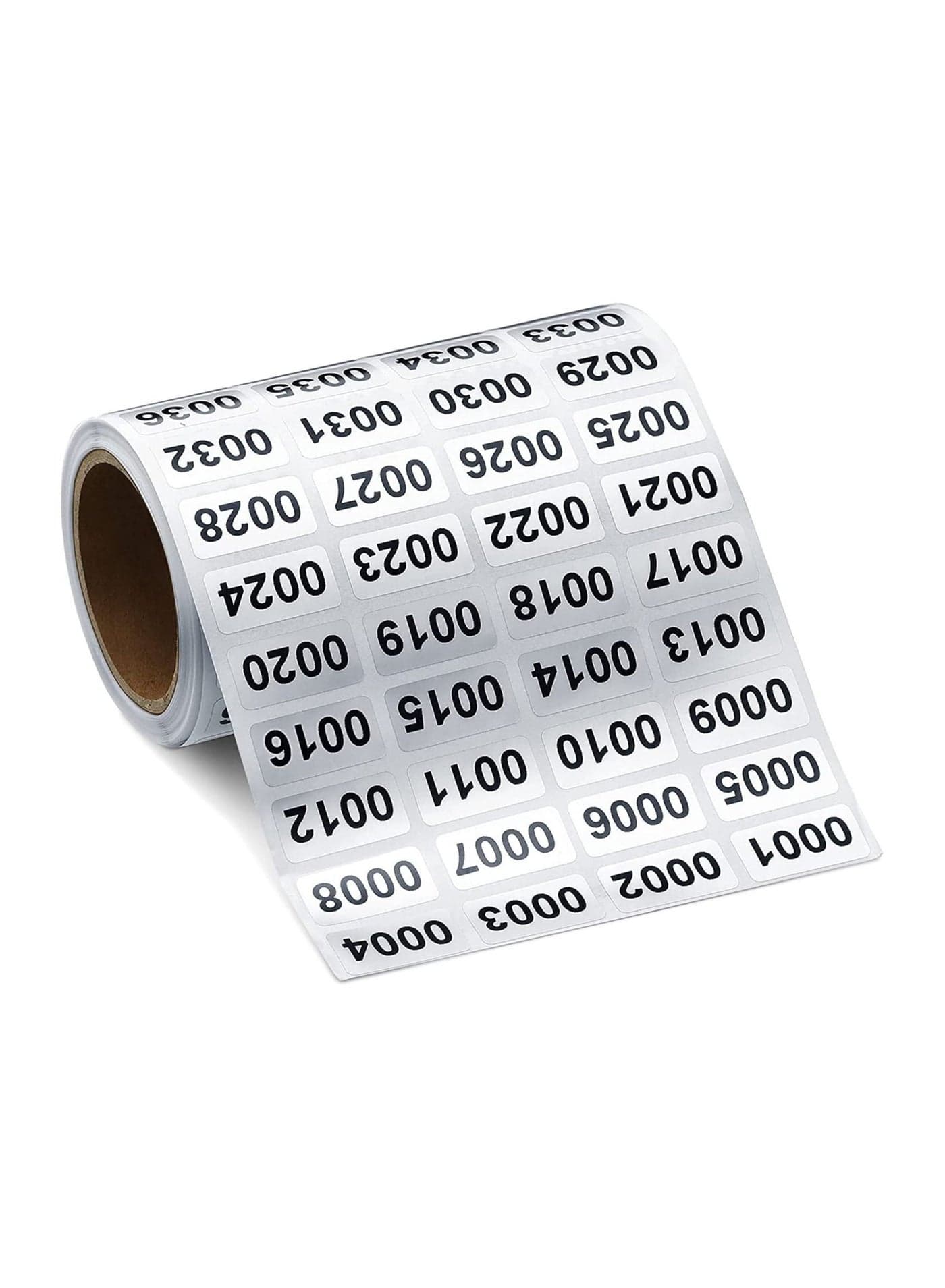 2000 Pieces Inventory Number Sticker Labels Self Adhesive Waterproof Labels Vinyl Consecutive Number Stickers Labels for Indoor Outdoor Storage Classification Supplies 0.39 x 0.78 Inch